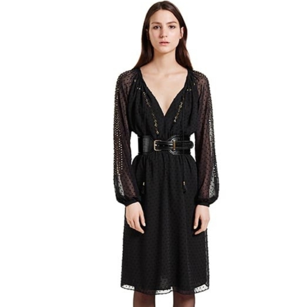 Altuzarra Black Sequin Sheer Dress